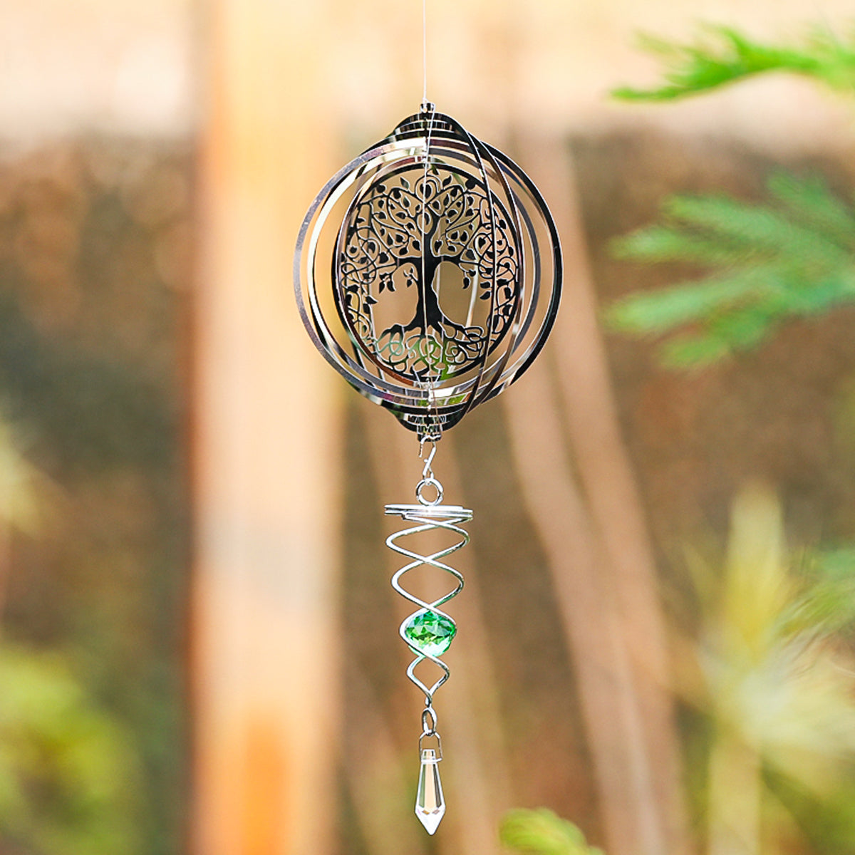 Metal Rotating Wind Chimes