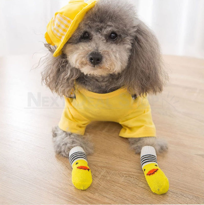 Anti-slip Pet Socks - 8 Pcs, Dog Paw Protection Socks