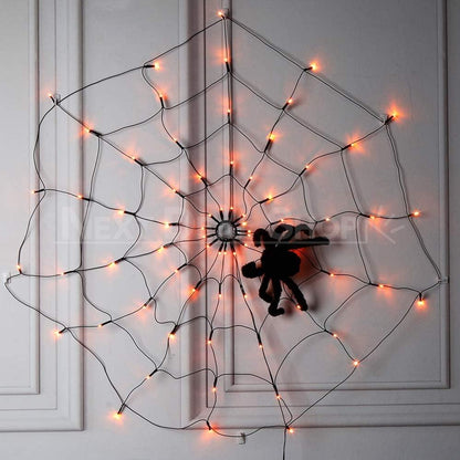 Giant Halloween Black Spider Wed Light with Remote Control (3.25ft Long)