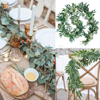 2m Artificial Eucalyptus & Willow Leaves Garland