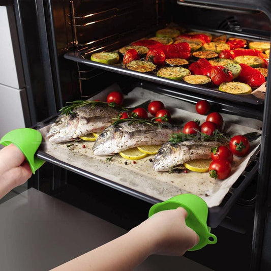 2 Packs - Silicone Heat insulation Mini Gloves - Kitchen Baking Oven Microwave Anti‑scald Hand Protection