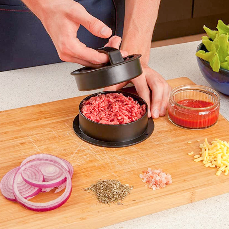 Burger Patty Press Maker Set - Easy Burger Making Tool for Kitchen Cooking