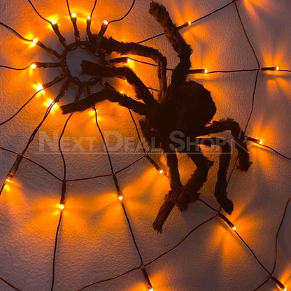 Giant Halloween Black Spider Wed Light with Remote Control (3.25ft Long)