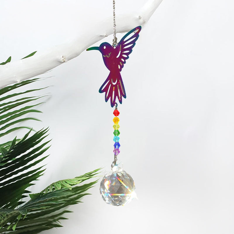 Hummingbird Crystal Hanging Suncatcher - Window Home Decor