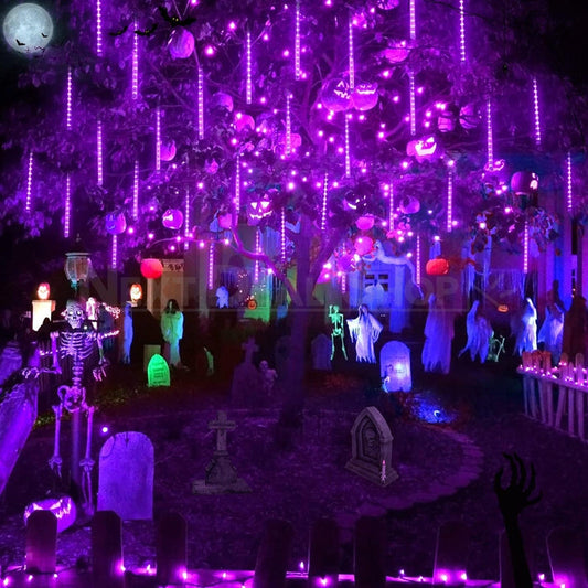 Halloween Purple Meteor Shower Light