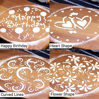 4 Sets - 8" Cake Stencils, Spray Mould, Fondant Decorating Sugarcraft Mold