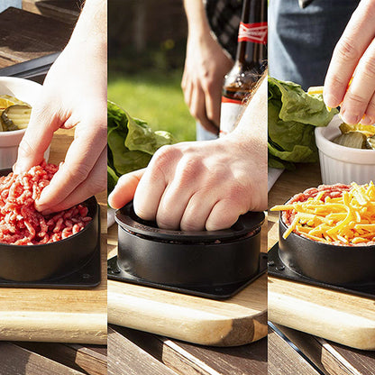 Burger Patty Press Maker Set - Easy Burger Making Tool for Kitchen Cooking