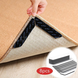 8 Pcs Non Slip Washable Rug Gripper - Stop Rug Slide