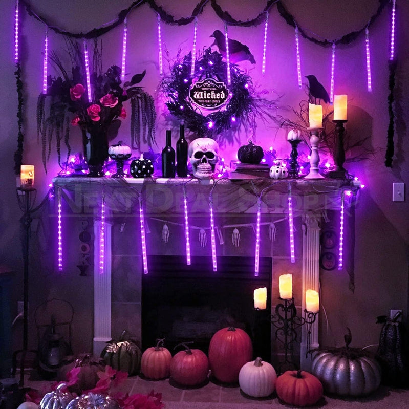 Halloween Purple Meteor Shower Light