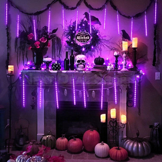 Halloween Purple Meteor Shower Light