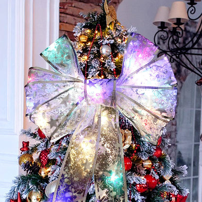 32ft Multi-Color LED Christmas Silver Ribbon Light