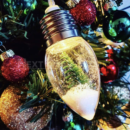 Battery Powered LED Snow Globe Fairy String Lights - 4.92 ft, 10 LED, Home Xmas Holiday Lighting Decor