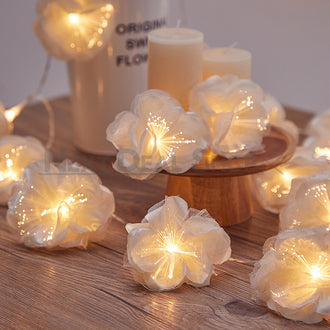 Origami Silk Flower String Light