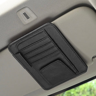 Leather Car Sun Visor Organizer