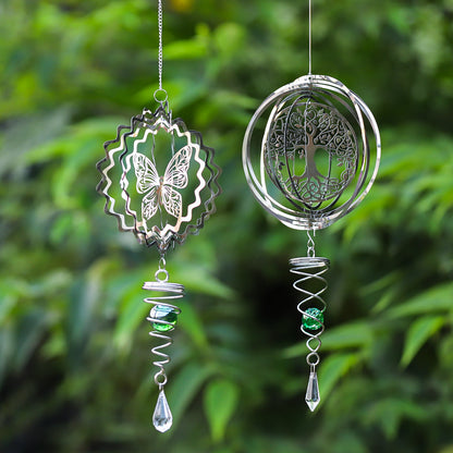 Metal Rotating Wind Chimes