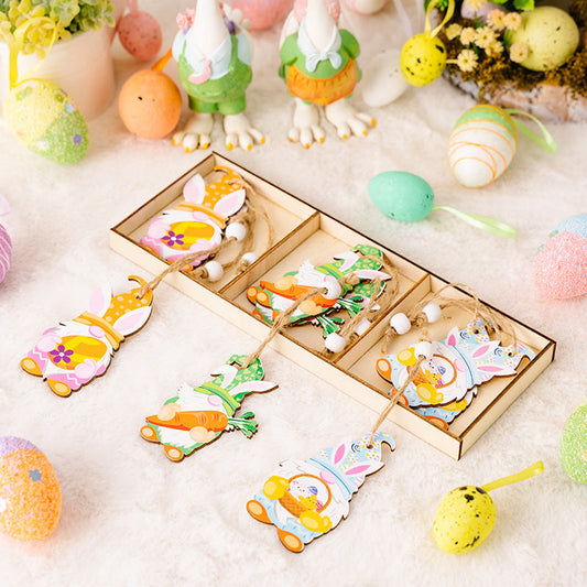 9 Pcs - Easter Gnome Wooden Hanging Ornament-Next Deal Shop-Next Deal Shop