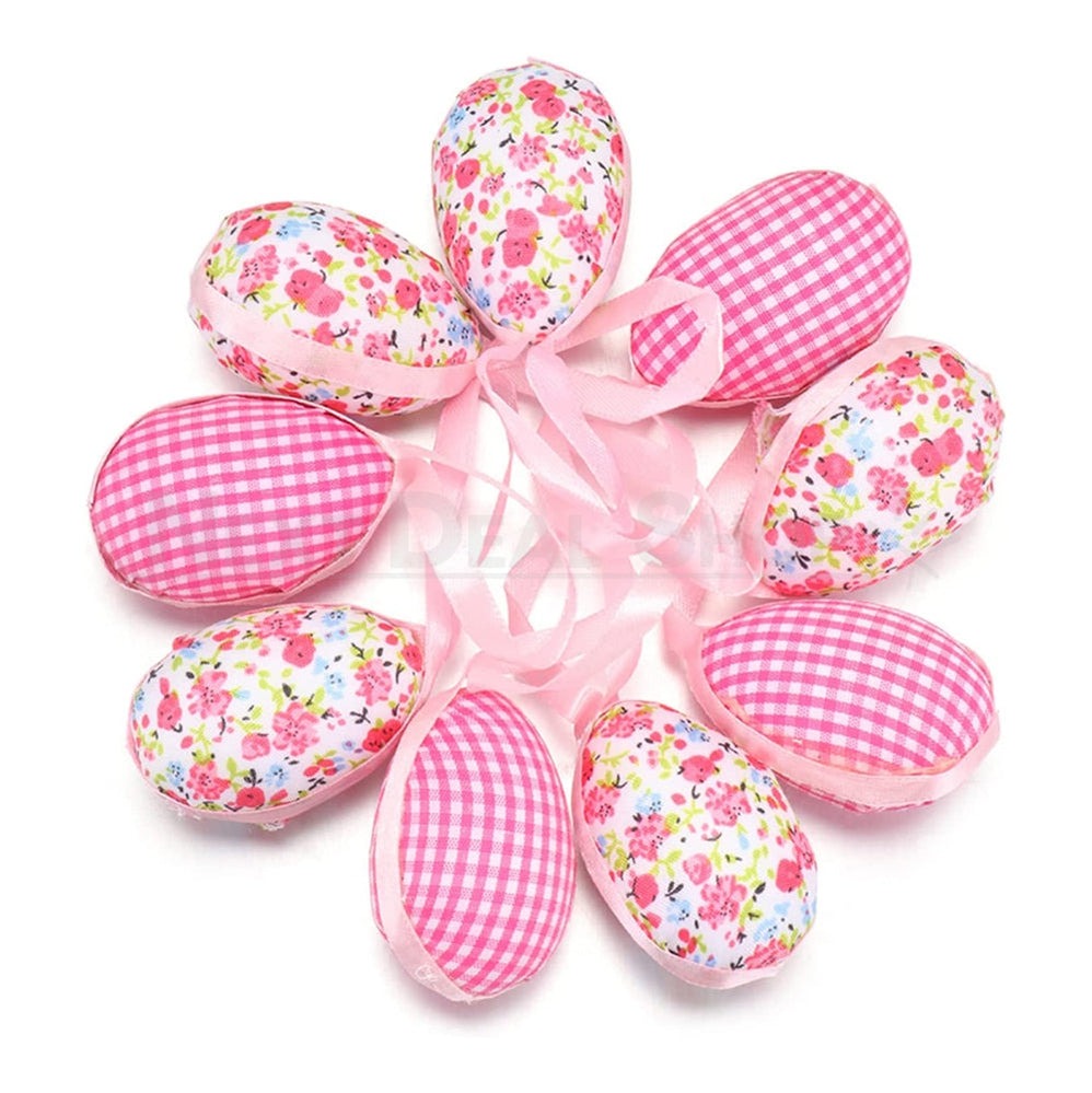 9 Pcs - Handmade Easter Egg Hanging Ornaments-Next Deal Shop-Pink-Next Deal Shop