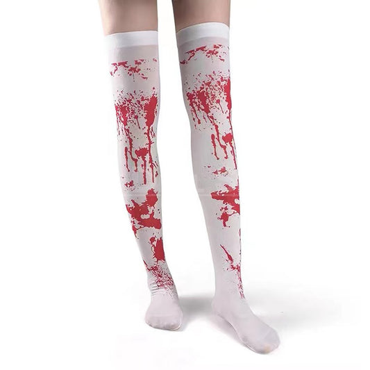 Halloween Bloody High Knee Stockings