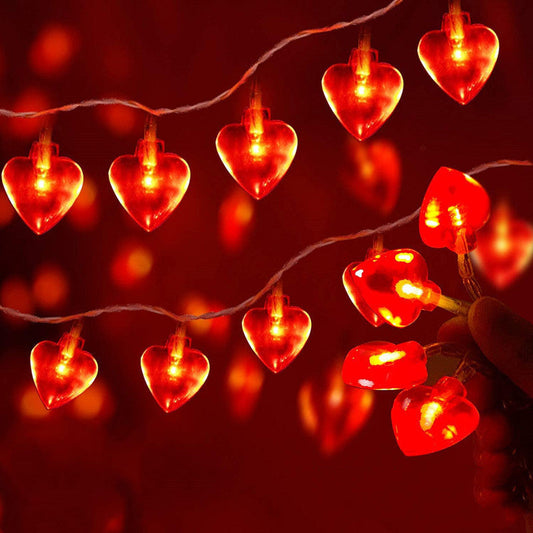 9.84 ft 20 LEDs Heart Shape String Light-Next Deal Shop-Next Deal Shop
