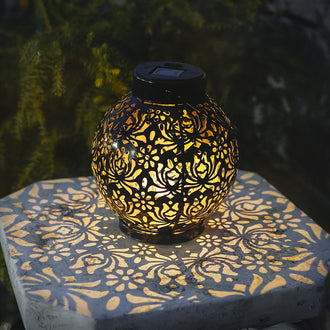 Solar-Powered Iron Lantern