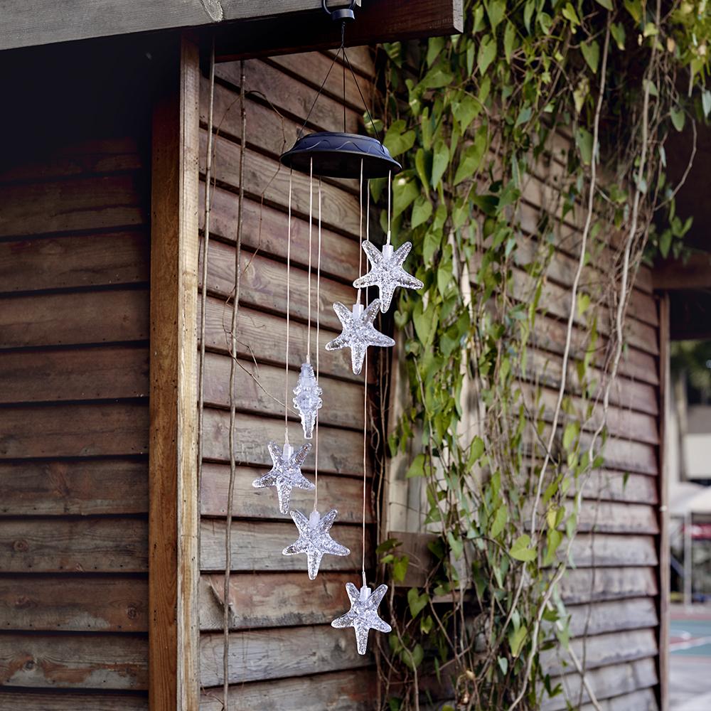 Solar-powered Dangling Starfish Light