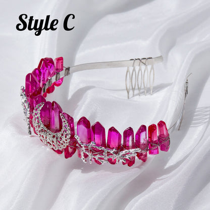Aura Raw Crystal Tiara Crown