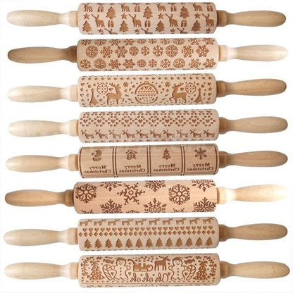 Christmas Wooden Rolling Pins-Next Deal Shop-Next Deal Shop