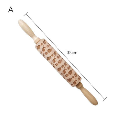 Christmas Wooden Rolling Pins-Next Deal Shop-A-Next Deal Shop