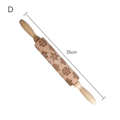 Christmas Wooden Rolling Pins-Next Deal Shop-D-Next Deal Shop