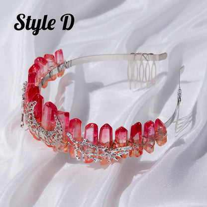 Aura Raw Crystal Tiara Crown