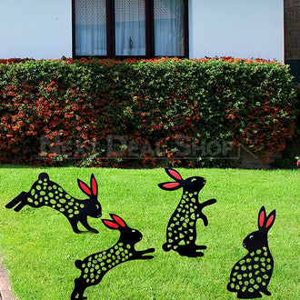 Easter Bunny Family Mini Yard Stake
