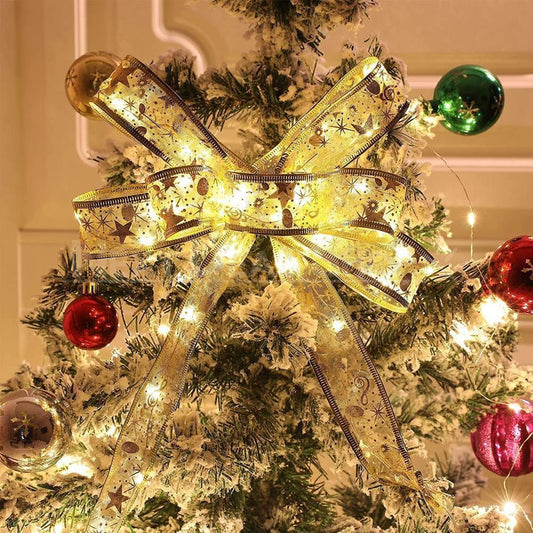 Festive LED Ribbon Bow Decoration-Next Deal Shop-Next Deal Shop