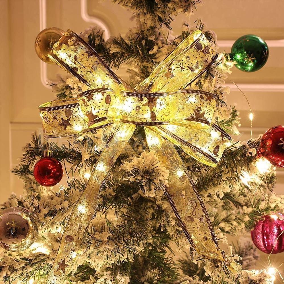 Festive LED Ribbon Bow Decoration-Next Deal Shop-Next Deal Shop