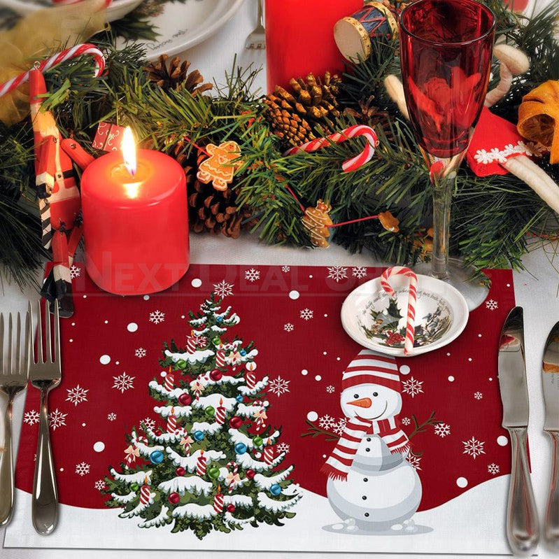 Festive Snowman Placemat (Set of 4)-Next Deal Shop-Next Deal Shop