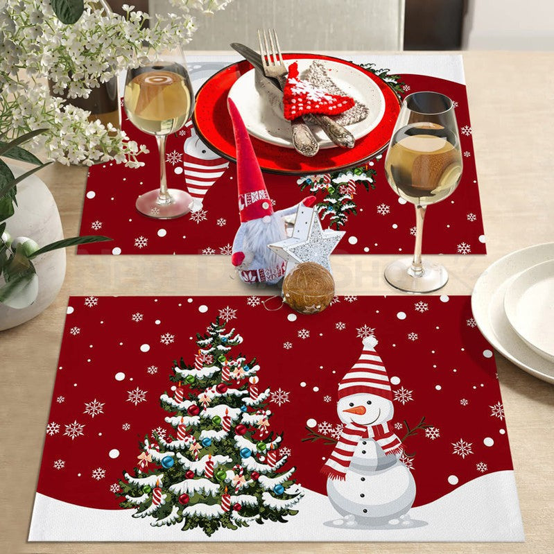 Festive Snowman Placemat (Set of 4)-Next Deal Shop-Next Deal Shop