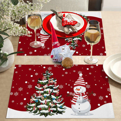 Festive Snowman Placemat (Set of 4)-Next Deal Shop-Next Deal Shop