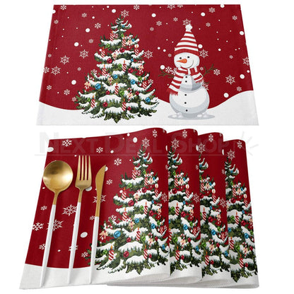 Festive Snowman Placemat (Set of 4)-Next Deal Shop-Next Deal Shop