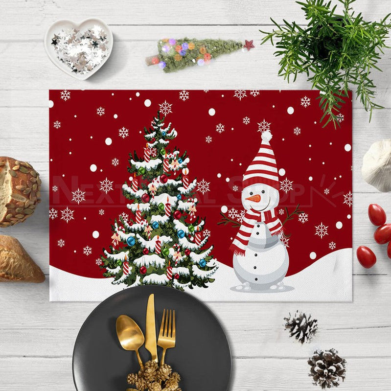 Festive Snowman Placemat (Set of 4)-Next Deal Shop-Next Deal Shop