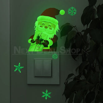 Glow in The Dark Santa Claus Sticker