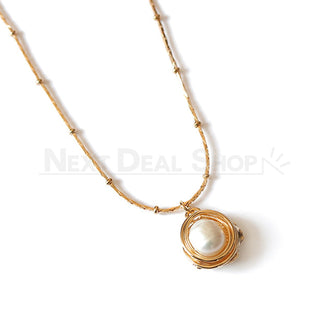 Gold Plated Natural Pearl Necklace