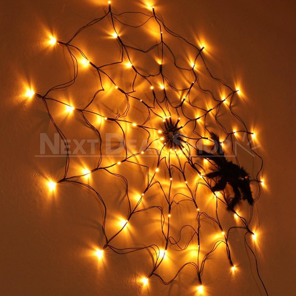 Halloween Black Spider Wed Light with Remote Control (3.25ft Long)-Next Deal Shop-Next Deal Shop