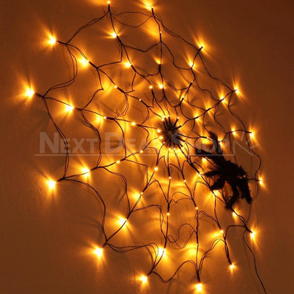 Halloween Black Spider Wed Light with Remote Control (3.25ft Long)-Next Deal Shop-Next Deal Shop