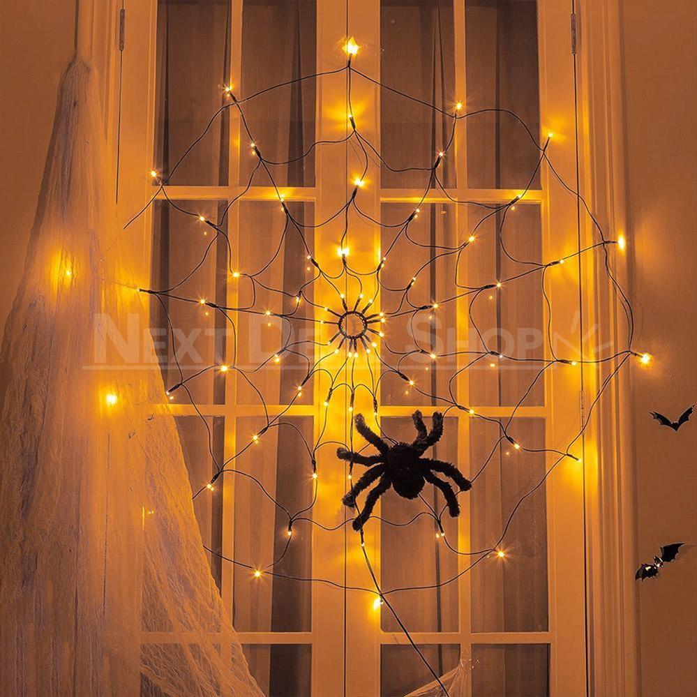 Halloween Black Spider Wed Light with Remote Control (3.25ft Long)-Next Deal Shop-Next Deal Shop