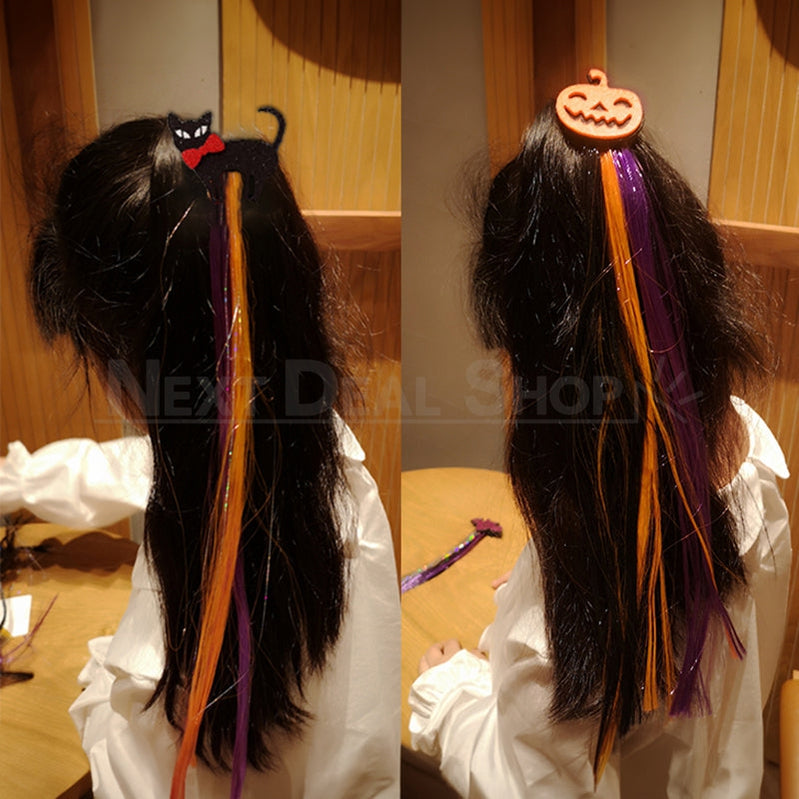 Halloween Colored Hair Extension Clip-Next Deal Shop-Next Deal Shop