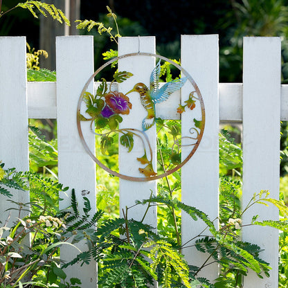 Hummingbird & Flowers Metal Wall Art-Next Deal Shop-Next Deal Shop