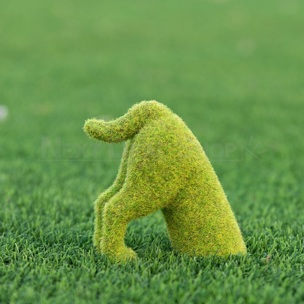 Adorable Moss Puppy Butt Garden Decor - Yard Patio Potted Plant Cute Statue Ornament