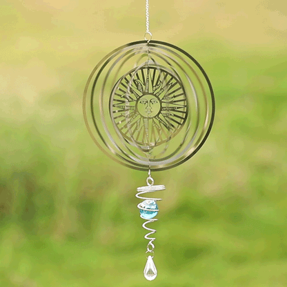 Metal Rotating Wind Chimes
