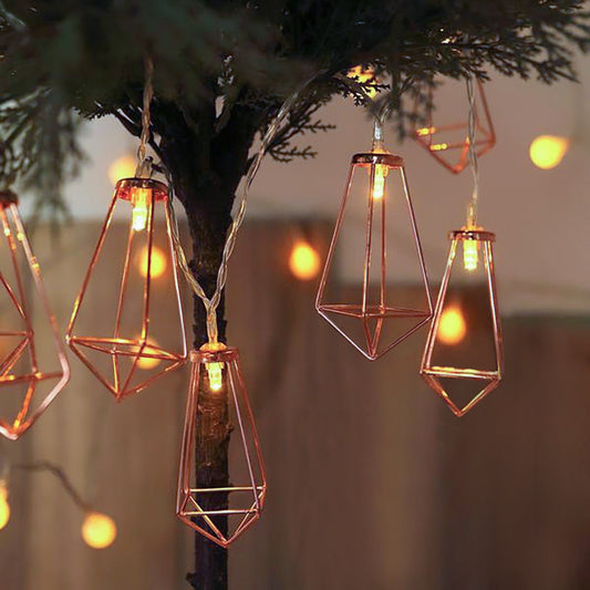 USB Powered LED Geometric String Lights - Home Bedroom Modern Lighting Decor