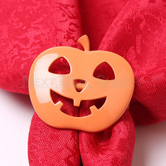 4 Pack - Spooky Metal Pumpkin Napkin Ring