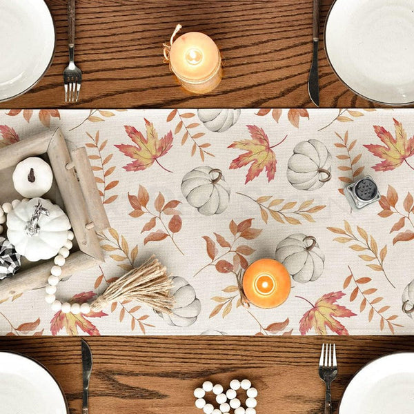 Maple Leaf and Pumpkin Table Runner – nextdealshop.co.uk